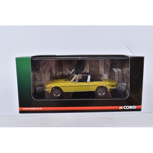 154 - TWELVE VANGUARDS DIECAST 1:43 SCALE MODEL VEHICLES, to include a Triumph Stag Mk2 in Sapphire Blue, ... 