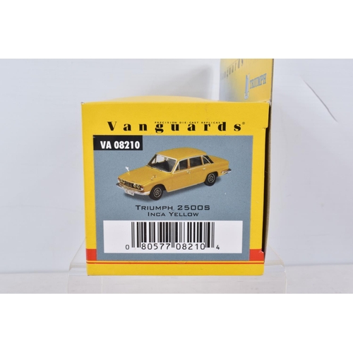 154 - TWELVE VANGUARDS DIECAST 1:43 SCALE MODEL VEHICLES, to include a Triumph Stag Mk2 in Sapphire Blue, ... 