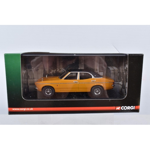 155 - SEVEN BOXED VANGUARDS DIECAST 1:43 SCALE MODEL VEHICLES, to include Ford Cortina MkIV in Ghia Roman ... 