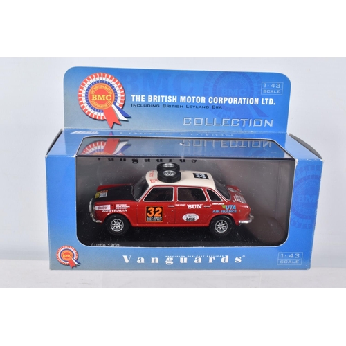 156 - TWELVE BOXED VANGUARDS DIECAST 1:43 SCALE MODEL VEHICLES, to include a Hillman Imp in Blue Metallic,... 