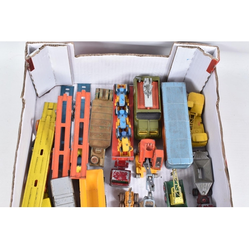 165 - A QUANTITY OF UNBOXED AND ASSORTED PLAYWORN DIECAST VEHICLES, to include Spot-On Volkswagen Beetle 1... 