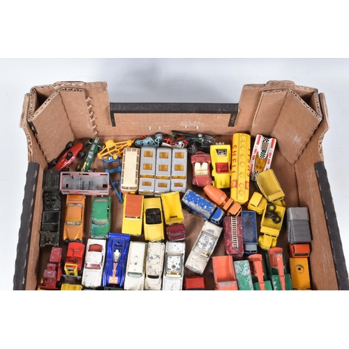 165 - A QUANTITY OF UNBOXED AND ASSORTED PLAYWORN DIECAST VEHICLES, to include Spot-On Volkswagen Beetle 1... 