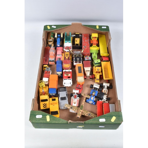 172 - A QUANTITY OF UNBOXED AND ASSORTED PLAYWORN DIECAST VEHICLES, to include Corgi Toys Volkswagen Break... 