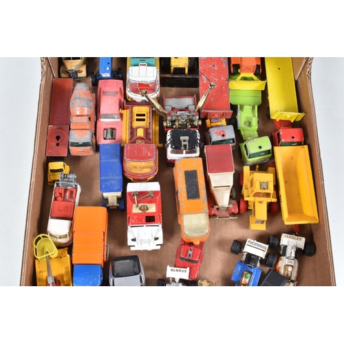 172 - A QUANTITY OF UNBOXED AND ASSORTED PLAYWORN DIECAST VEHICLES, to include Corgi Toys Volkswagen Break... 