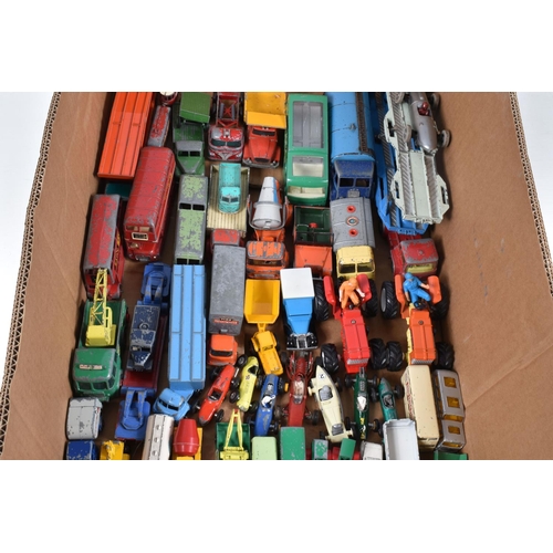 174 - A QUANTITY OF UNBOXED AND ASSORTED PLAYWORN DIECAST VEHICLES,  to include Dinky Supertoys Foden 14T ... 