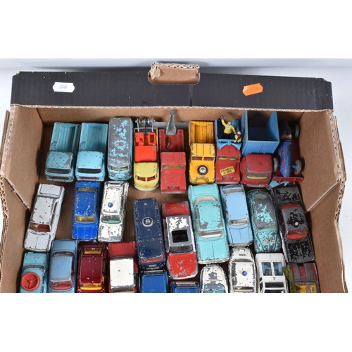 175 - A QUANTITY OF UNBOXED AND ASSORTED PLAYWORN DIECAST VEHICLES, majority are Spot-On, Dinky and Corgi ... 