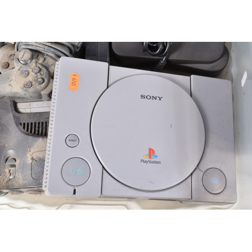 177 - TWO BOXES OF BROKEN CONSOLES AND ACCESSORIES, contents include six Playstation 2 consoles, two Plays... 