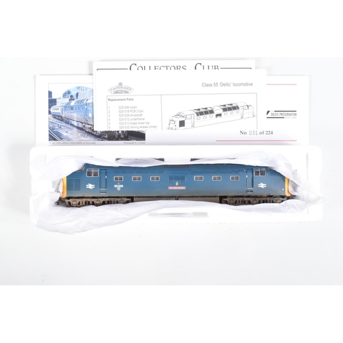 201 - A BOXED OO GAUGE BACHMANN BRANCHLINE MODEL RAILWAY LOCOMOTIVE Class 55 Deltic no. 55008 'The Green H... 