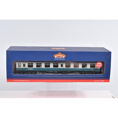 295 - TWO BOXED OO GAUGE BACHMANN BRANCHLINE MODEL RAILWAY SETS, to include a pack of two Mk1 Coaches in B... 