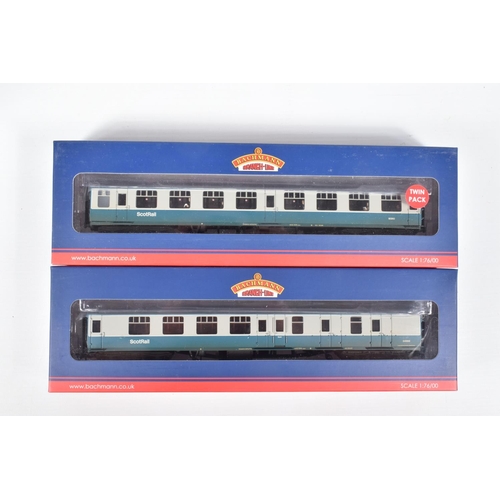 295 - TWO BOXED OO GAUGE BACHMANN BRANCHLINE MODEL RAILWAY SETS, to include a pack of two Mk1 Coaches in B... 