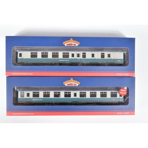 296 - TWO BOXED OO GAUGE BACHMANN BRANCHLINE MODEL RAILWAY TWIN PACKS, to include a BR Mk1 SK Coach Twin P... 