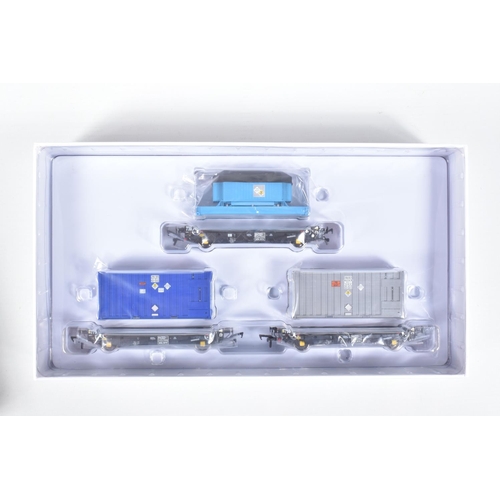 299 - THREE BOXED OO GAUGE ACCURASCALE MODEL RAILWAY WAGON TRIPLE PACKS, to include a  PFA 30.5t flat wago... 