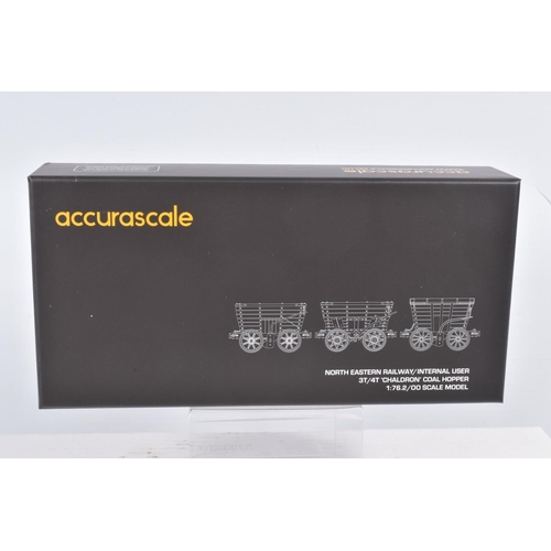 301 - FOUR BOXED OO GAUGE ACCURASCALE MODEL RAILWAY WAGON TRIPLE PACKS,  to include a Seaham  Dock Co. 4T ... 