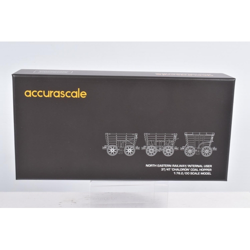 302 - FIVE BOXED OO GAUGE ACCURASCALE MODEL RAILWAY WAGON TRIPLE PACKS, to include a  North Eastern Railwa... 