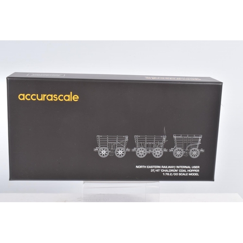 302 - FIVE BOXED OO GAUGE ACCURASCALE MODEL RAILWAY WAGON TRIPLE PACKS, to include a  North Eastern Railwa... 