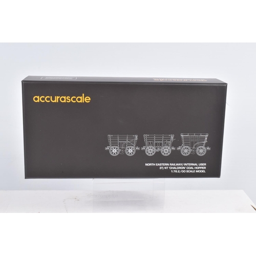 302 - FIVE BOXED OO GAUGE ACCURASCALE MODEL RAILWAY WAGON TRIPLE PACKS, to include a  North Eastern Railwa... 