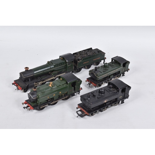 303 - FOUR UNBOXED OO GAUGE WHITEMETAL KIT BUILT LOCOMOTIVES OF G.W.R. ORIGIN, (all K's kits?) Grange clas... 