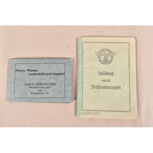 422 - WWII SOLDBUCH FOR A MEMBER OF SS POLIZEI REGIMENT 17 ,JOHANN FRA, DOB 15/12/1915, place Riedling Nor... 