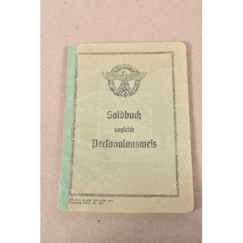 422 - WWII SOLDBUCH FOR A MEMBER OF SS POLIZEI REGIMENT 17 ,JOHANN FRA, DOB 15/12/1915, place Riedling Nor... 