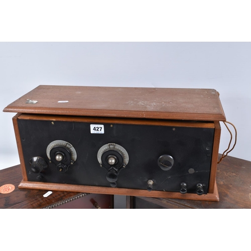 427 - THREE CRYSTAL RADIO TYPE DEVICES AND A QUANTITY OF BULBS AND COMPONENTS, each radio device comes bui... 