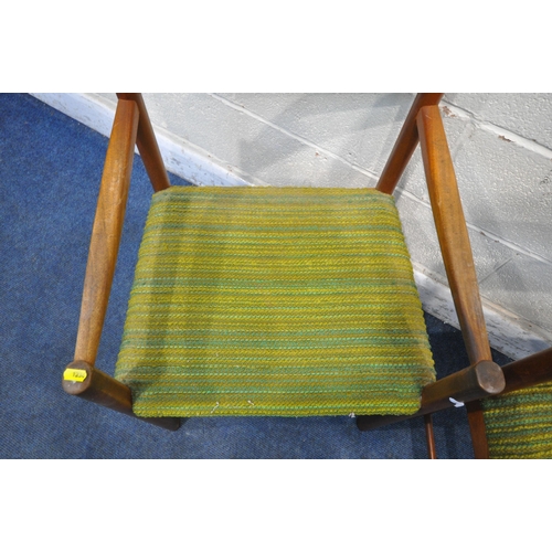 1234 - A PAIR OF MCINTOSH MID CENTURY TEAK MODEL 4004 ARMCHAIRS, width 51cm x depth 46cm x height 76cm (con... 