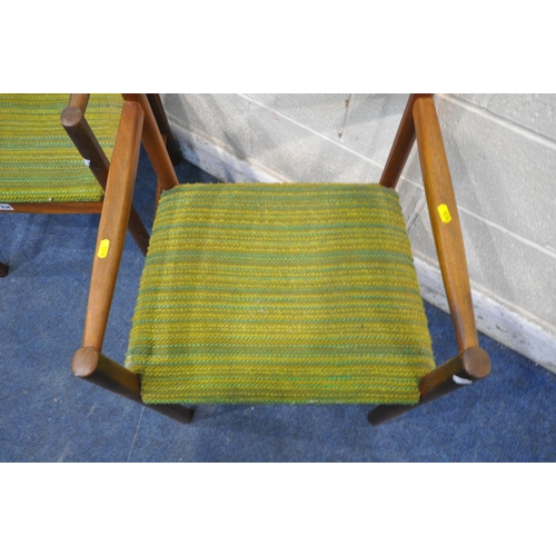 1234 - A PAIR OF MCINTOSH MID CENTURY TEAK MODEL 4004 ARMCHAIRS, width 51cm x depth 46cm x height 76cm (con... 