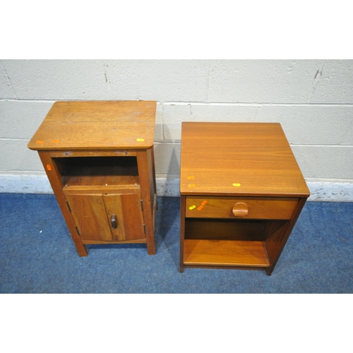 1253 - A VARIETY OF OCCASIONAL FURNITURE, to include a 20th century oak double door cupboard, 49cm squared ... 