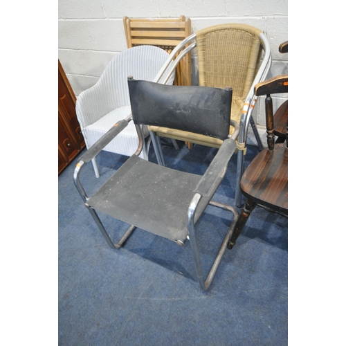 1269 - A VARIETY OF CHAIRS, to include a set of four G plan mid-century teak dining chairs, a pair of stain... 