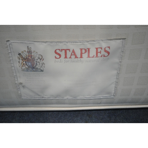 1276 - A STAPLES 4FT MATTRESS (condition report: ideal for a clean)