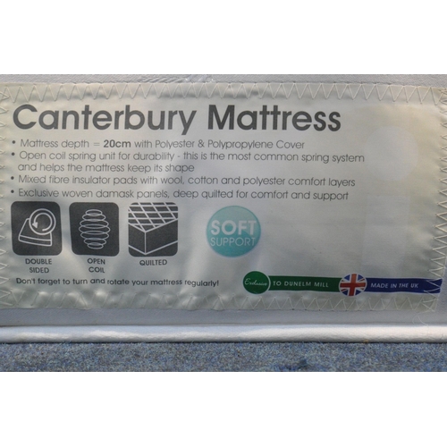 1277 - A CANTERBURY MATTRESS 4FT6 MATTRESS (condition report: ideal for a clean)