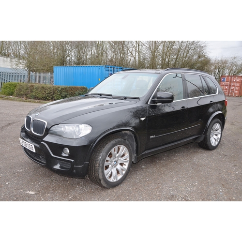 1001 - A 2008 BMW X5 SUV, REGISTRATION NUMBER LF08 USB, finished in black with light brown interior, with a... 