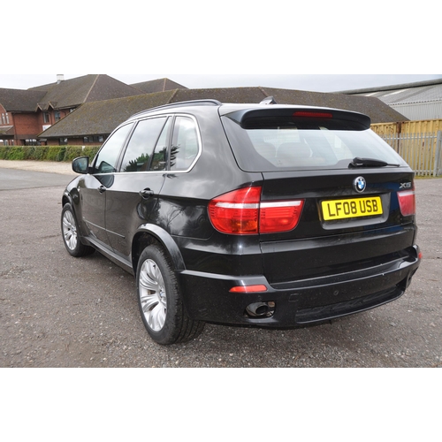 1001 - A 2008 BMW X5 SUV, REGISTRATION NUMBER LF08 USB, finished in black with light brown interior, with a... 