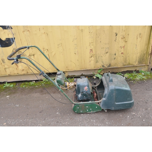 1005 - AN ATCO COMMODORE B14 PETROL LAWN MOWER with grass box (spares or repairs as missing parts but engin... 