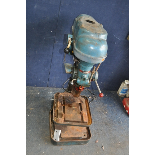 1053 - A VINTAGE MEDDINGS PACERA PILLAR DRILL (UNTESTED) no plug or switch, total height 100cm