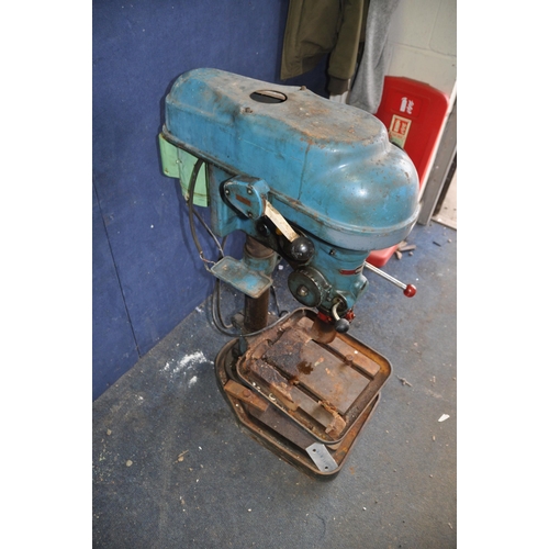 1053 - A VINTAGE MEDDINGS PACERA PILLAR DRILL (UNTESTED) no plug or switch, total height 100cm