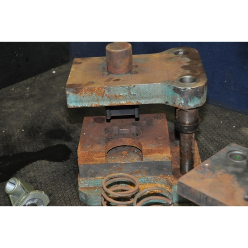 1056 - A COLLECTION OF INDUSTRIAL MACHINE PARTS including an All speeds motor with an Opperman gearbox and ... 