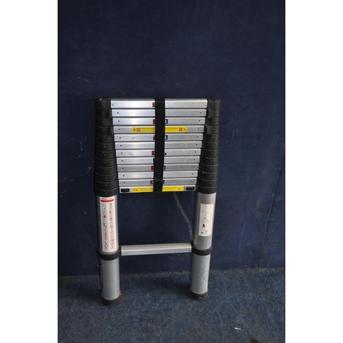 1064 - A SPEAR AND JACKSON TELESCOPIC LADDER closed height 92cm extended height 380cm