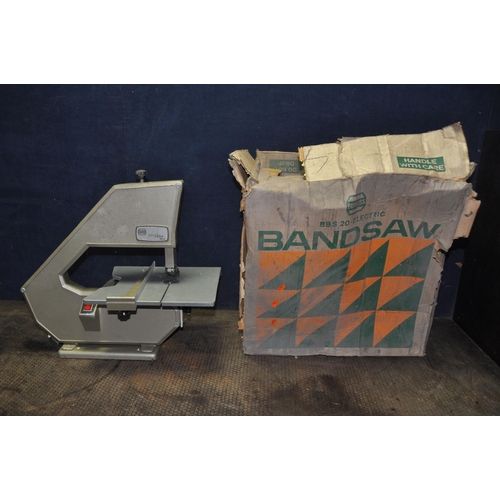 1065 - A VINTAGE BURGESS BBS-20 BANDSAW with original box (UNTESTED due to incorrect plug)