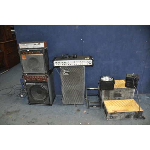 1071 - A COLLECTION OF UNTESTED AUDIO AND LIGHTING EQUIPMENT including a Roland DAC50D combo, a Carlsboro C... 