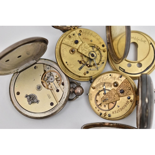 73 - THREE POCKET WATCHES, the first a silver, key wound open face pocket watch, round dial signed 'G.Fal... 