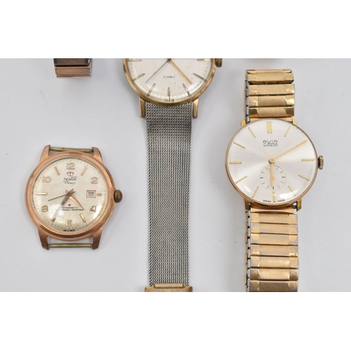 85 - FIVE ASSORTED WATCHES, five mechanical movement watches, names to include Sekonda, Avia, Felca and T... 