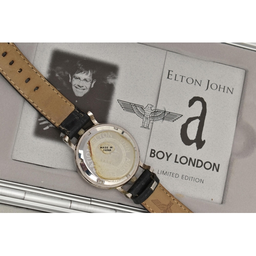 114 - AN ELTON JOHN AIDS FOUNDATION LIMITED EDITION WRISTWATCH, a cased Elton John aids foundation charity... 