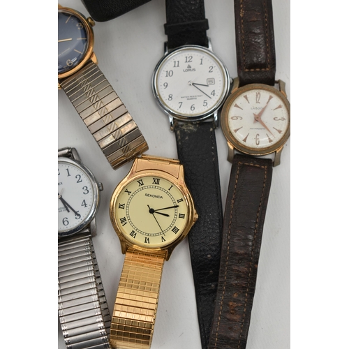 119 - A SELECTION OF WATCHES, to include a military open face pocket watch, reverse stamped GSTP G19869 wi... 