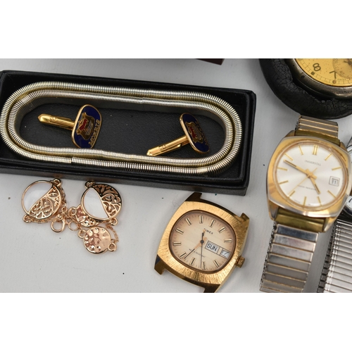 119 - A SELECTION OF WATCHES, to include a military open face pocket watch, reverse stamped GSTP G19869 wi... 