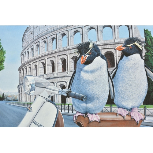 305 - STEVE TANDY (BRITISH 1973) 'ROMAN HOLIDAY', a signed limited edition print on board depicting two pe... 