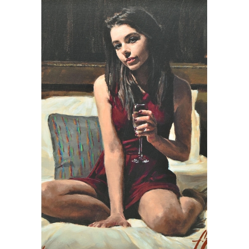 308 - FABIAN PEREZ (ARGENTINA 1967) 'BELLA', a signed limited edition portrait of a female figure sitting ... 