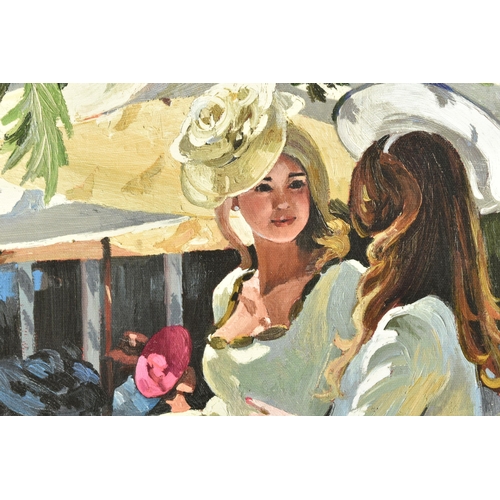 310 - SHERREE VALENTINE DAINES (BRITISH 1959) 'THE COLOUR AND GLAMOUR OF ASCOT', a signed limited edition ... 