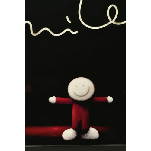 313 - DOUG HYDE ( BRITISH 1972) 'KEEP SMILING', a LED mixed media print, 107/195 with certificate, pink LE... 