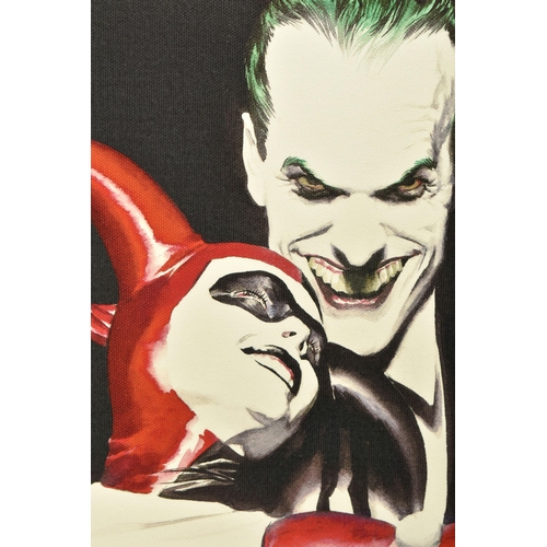 319 - ALEX ROSS (AMERICAN CONTEMPORARY) 'TANGO WITH EVIL' the Clown Prince and Harley Quinn, signed limite... 