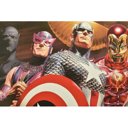 320 - ALEX ROSS FOR MARVEL COMICS 'ASSEMBLE', a signed limited print on paper, depicting Avengers Super He... 